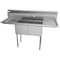Koolmore 2 Compartment Stainless Steel NSF Commercial Kitchen Prep & Utility Sink with 2 Drainboards SB151512-15B3 - alternate 3